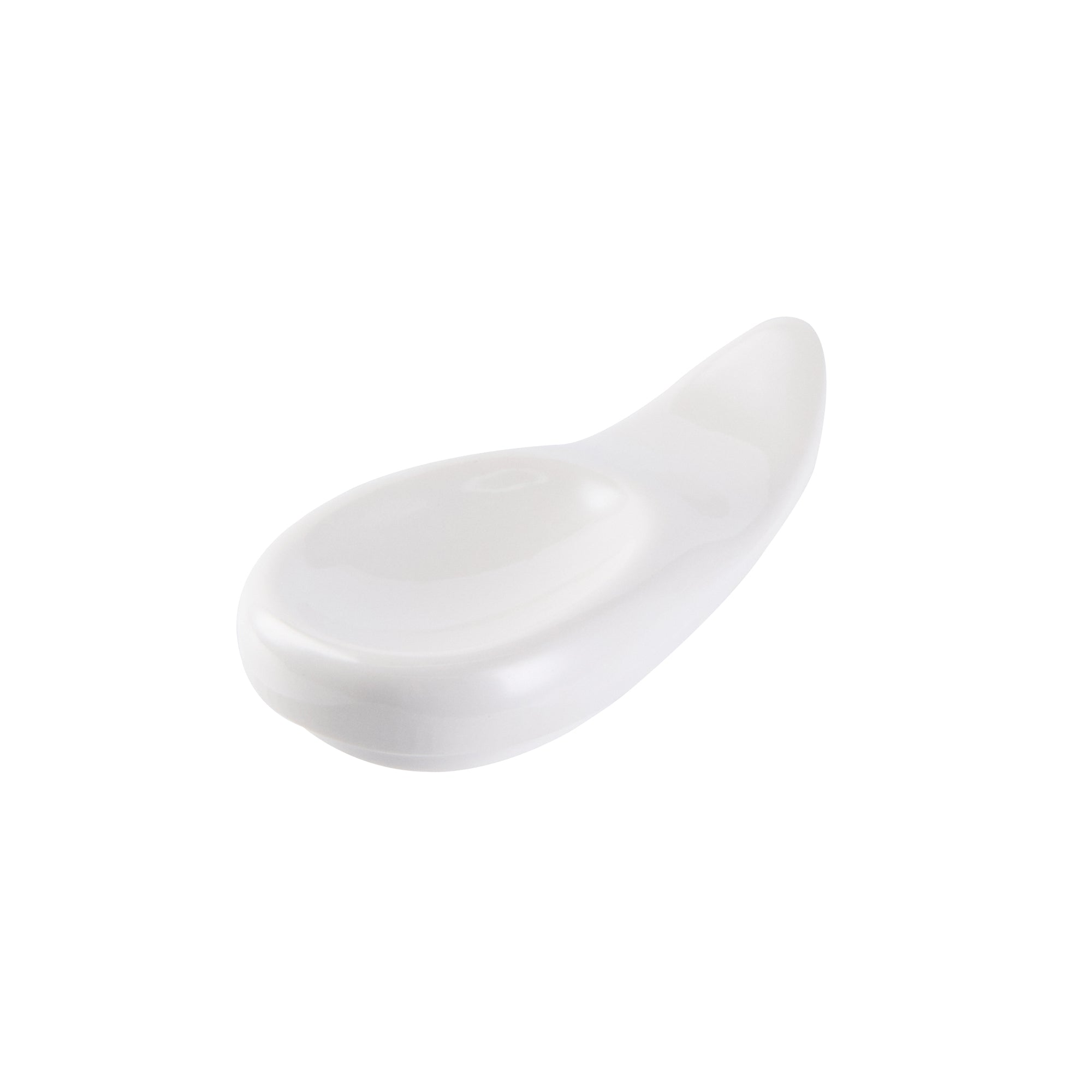 Voga White Melamine Chopstick and Spoon Rest - 3 1/2" x 2" x 3/4" - 10 count box