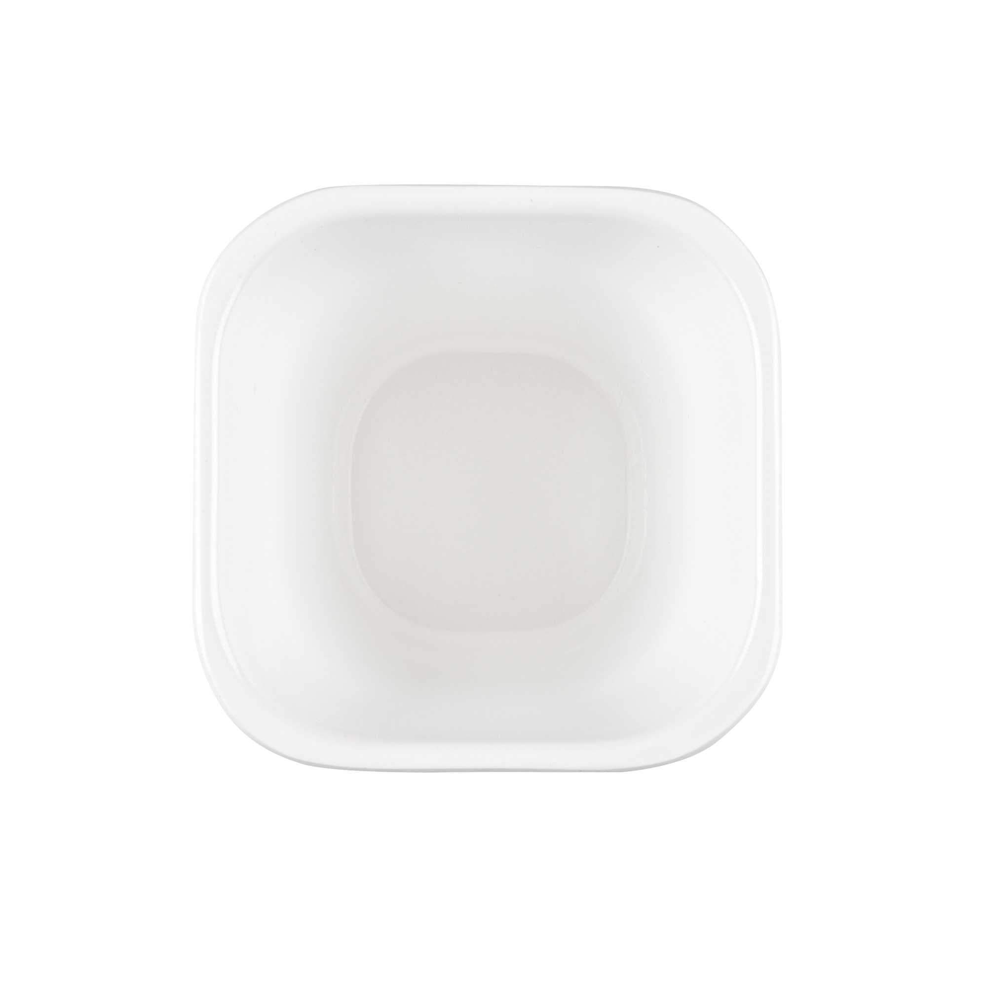 Voga 6 oz Square White Melamine Tasting Cup - Kova - 3" x 3" x 2 3/4" - 10 count box