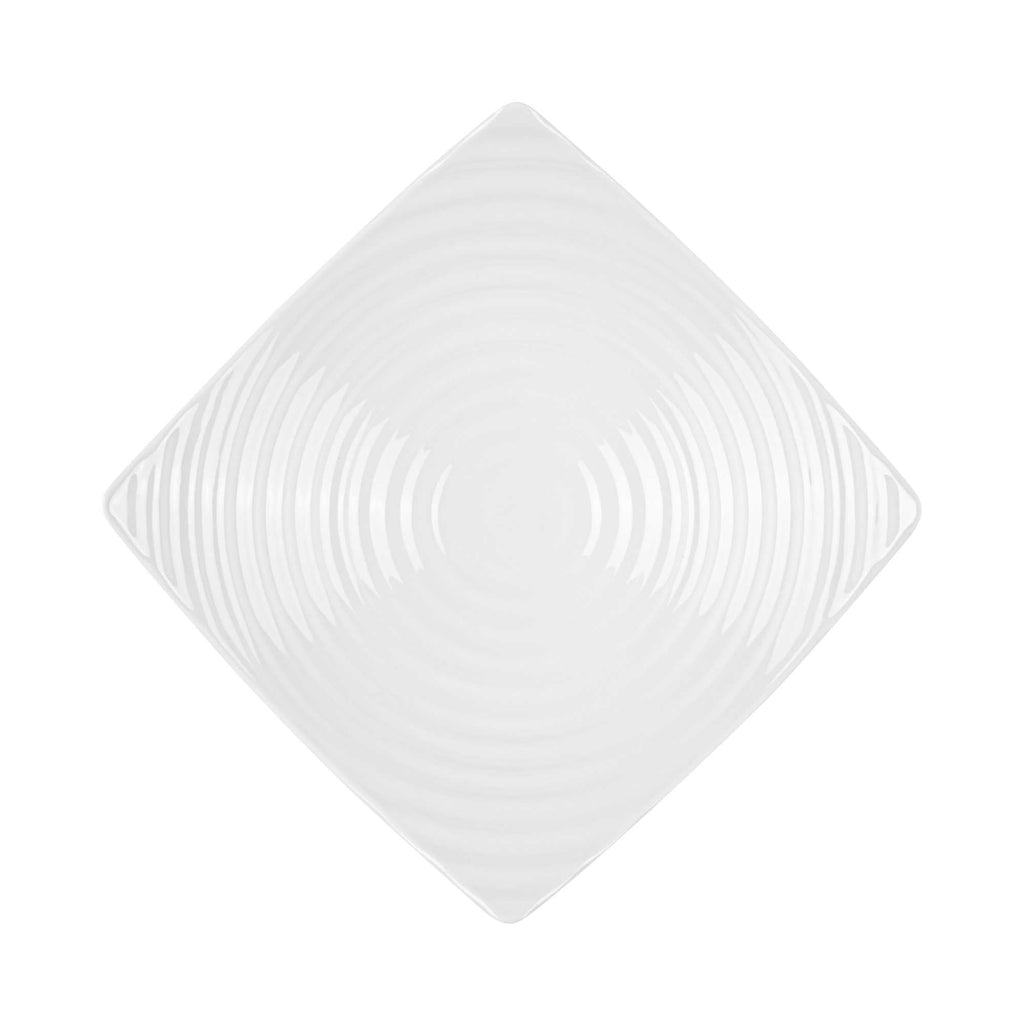 Voga 128 oz Square White Melamine Serving Bowl - Square Orb - 13" x 13" x 3 1/2" - 2 count box