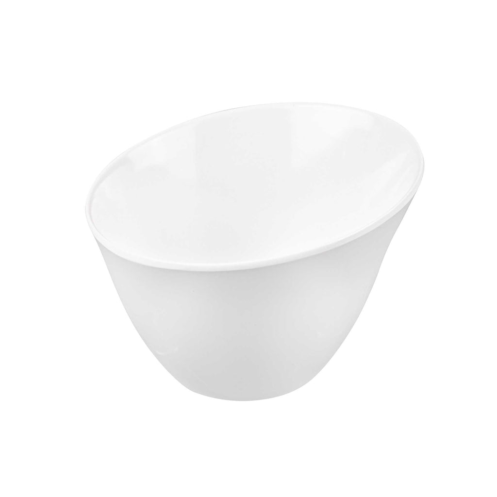 Voga 24 oz Round White Melamine Small Bowl - Incline Face - 6" x 6" x 3" - 2 count box