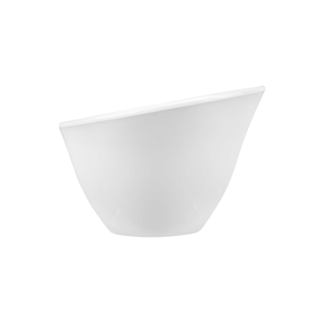Voga 24 oz Round White Melamine Small Bowl - Incline Face - 6" x 6" x 3" - 2 count box