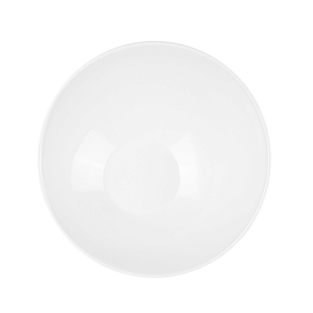 Voga 22 oz Round White Melamine Wide Bowl - Incline Face - 9" x 9" x 2" - 2 count box