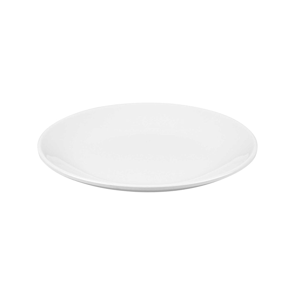 Voga Round White Melamine Small Plate - Classic, Rimless - 6" x 6" x 1" - 10 count box
