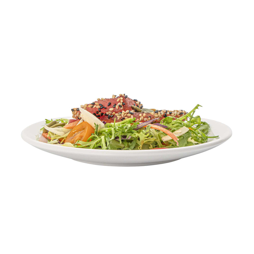 Voga Round White Melamine Small Plate - Classic, Rimless - 6" x 6" x 1" - 10 count box