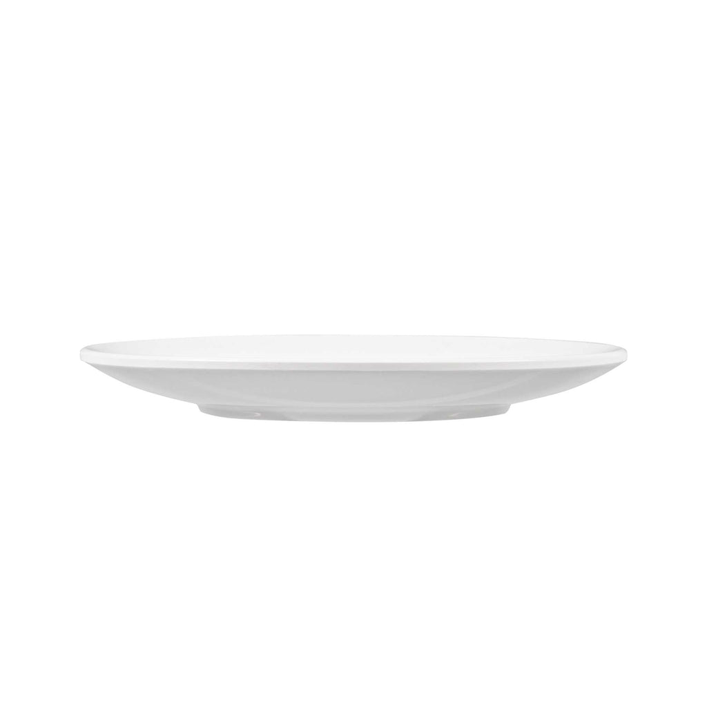 Voga Round White Melamine Small Plate - Classic, Rimless - 6" x 6" x 1" - 10 count box