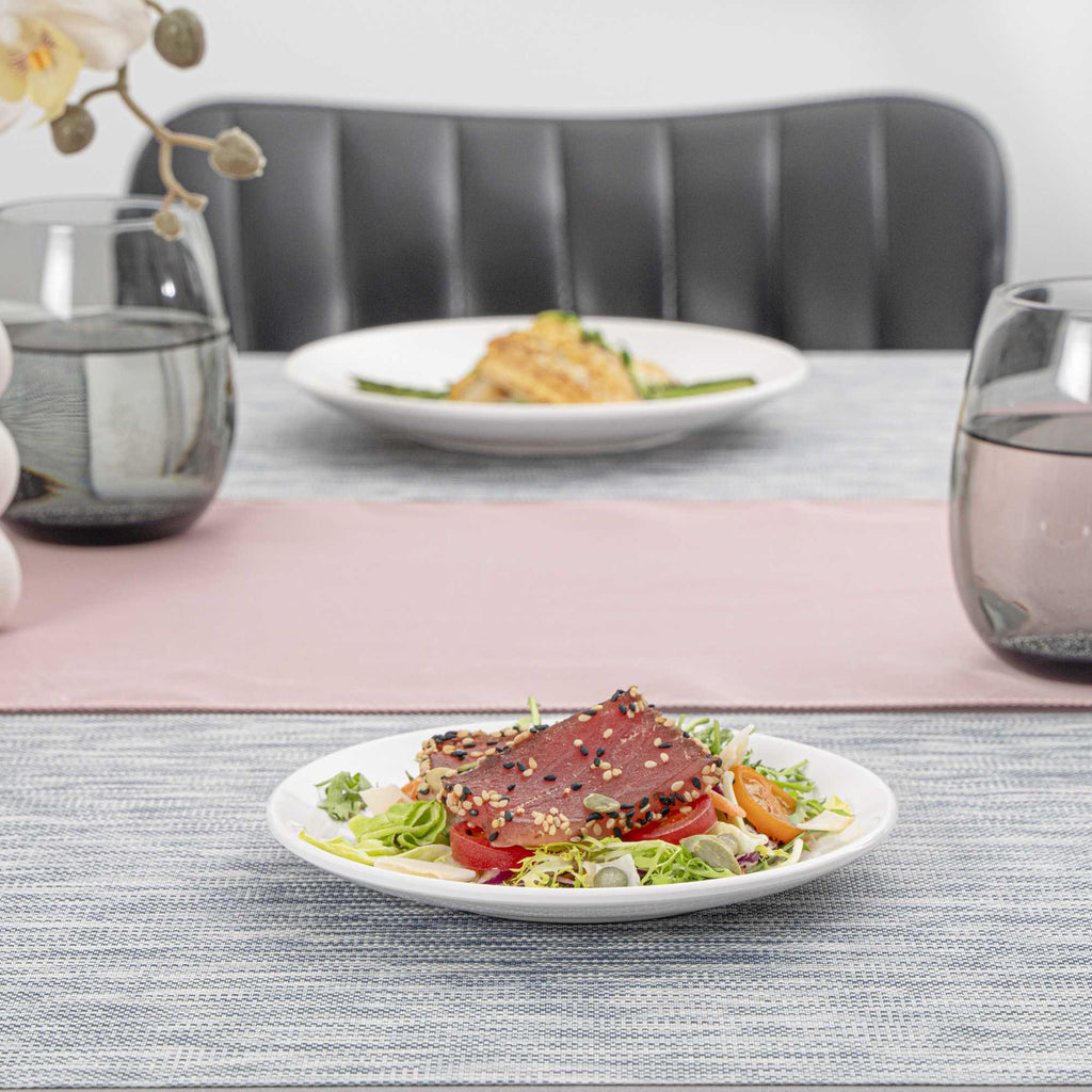 Voga Round White Melamine Small Plate - Classic, Rimless - 6" x 6" x 1" - 10 count box