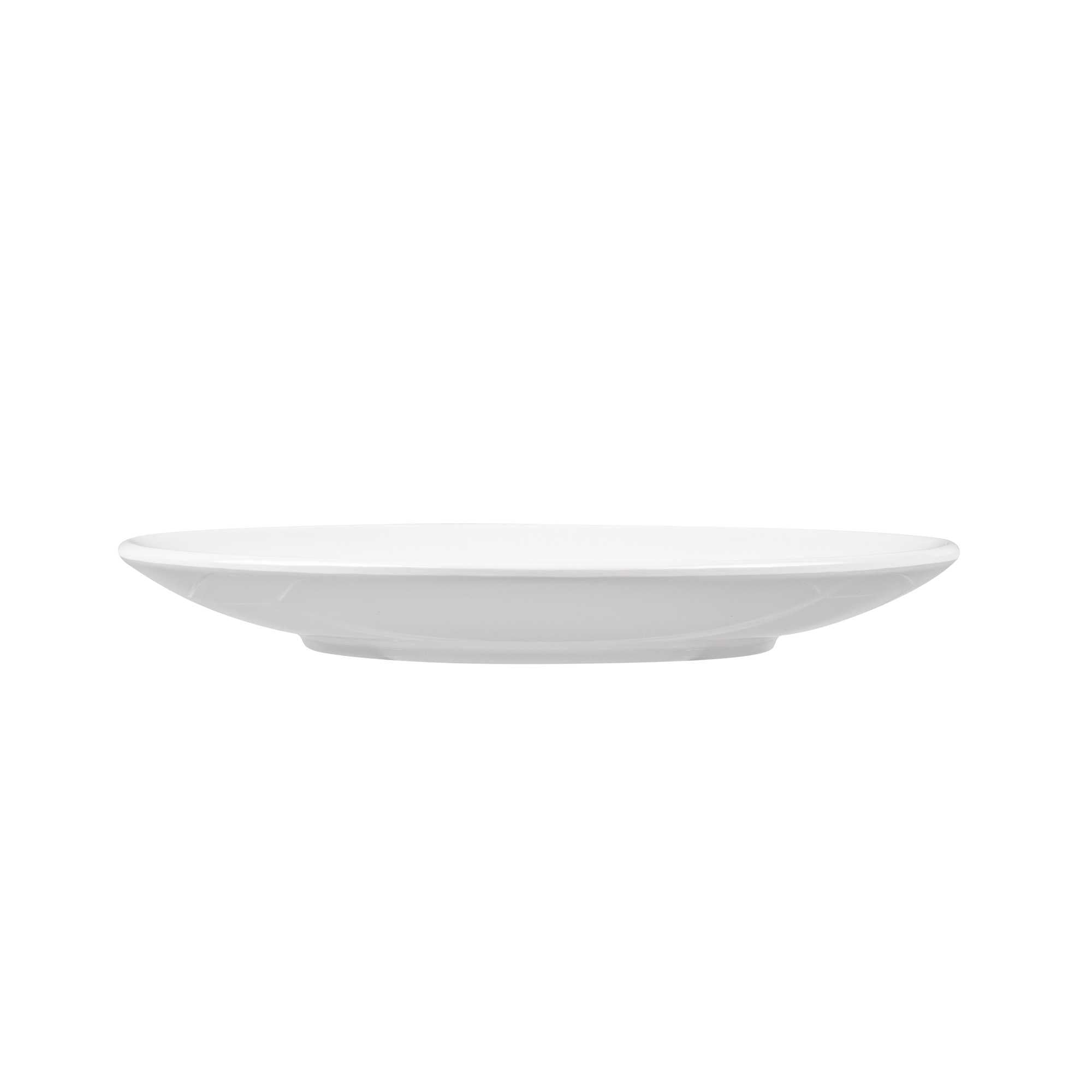 Voga Round White Melamine Extra Large Plate - Classic, Rimless - 12" x 12" x 1 1/4" - 10 count box