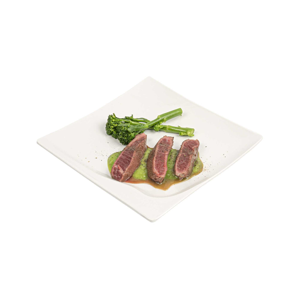Voga Square White Melamine Small Plate - Flare - 8" x 8" x 3/4" - 10 count box