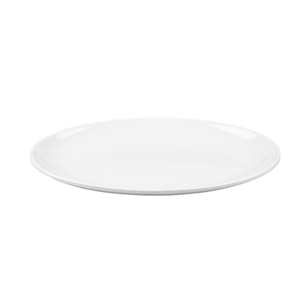 Voga Oval White Melamine Small Plate - Classic - 10" x 7" x 3/4" - 10 count box