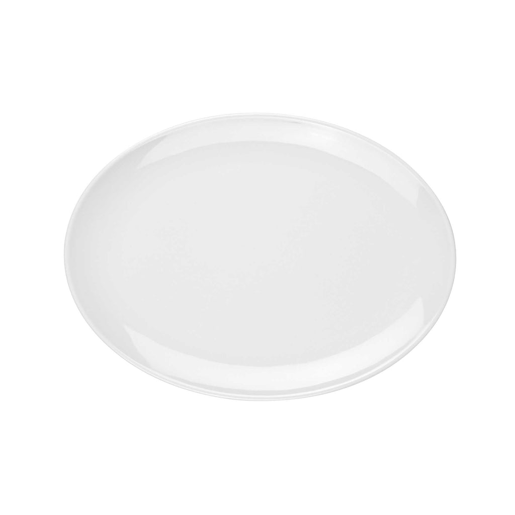 Voga Oval White Melamine Medium Plate - Classic - 12 1/4" x 9" x 1" - 10 count box