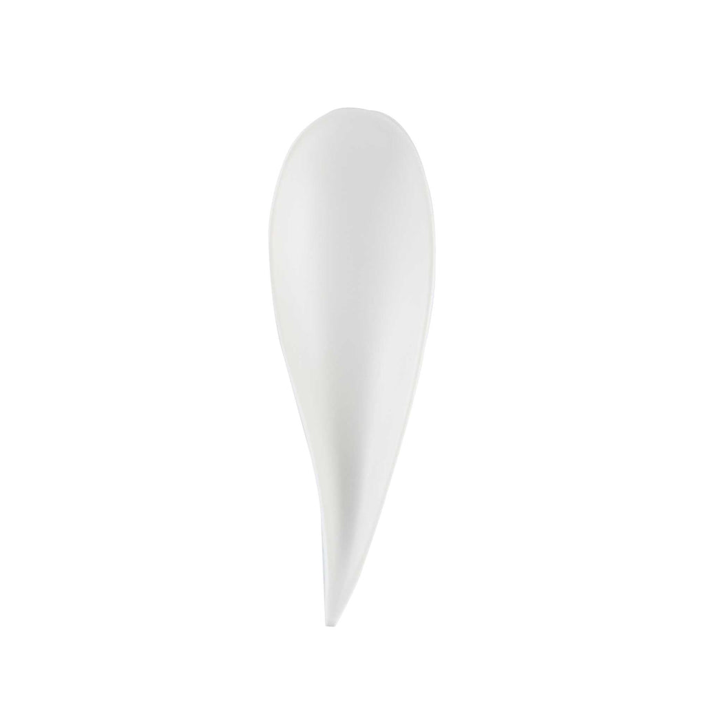 Voga Teardrop White Melamine Tasting Spoon - Japonais, Moderna - 4 1/4" x 1 3/4" x 1 3/4" - 10 count box