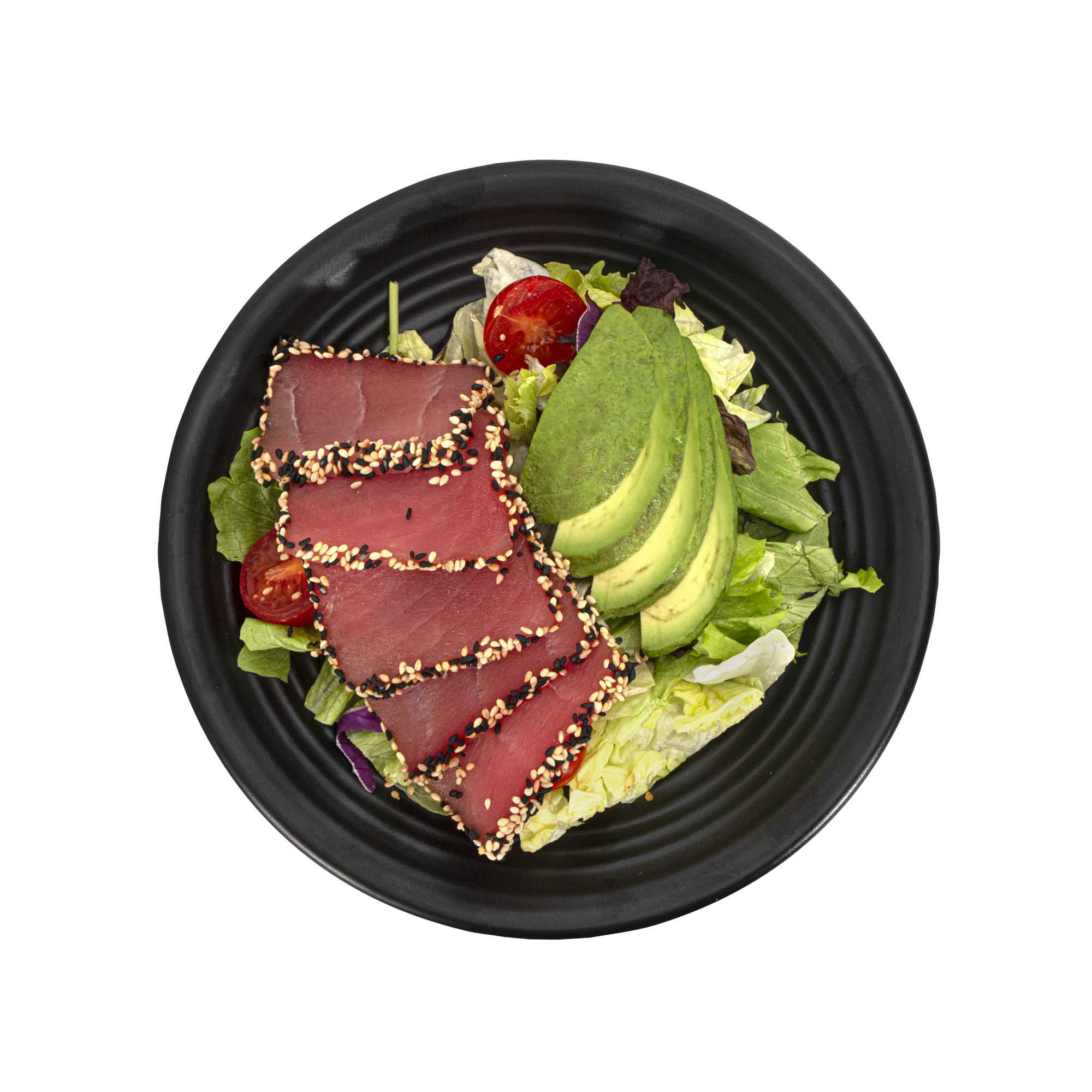 Voga Round Black Melamine Small Plate - Japonais, Black Stone - 8" x 8" x 1" - 10 count box