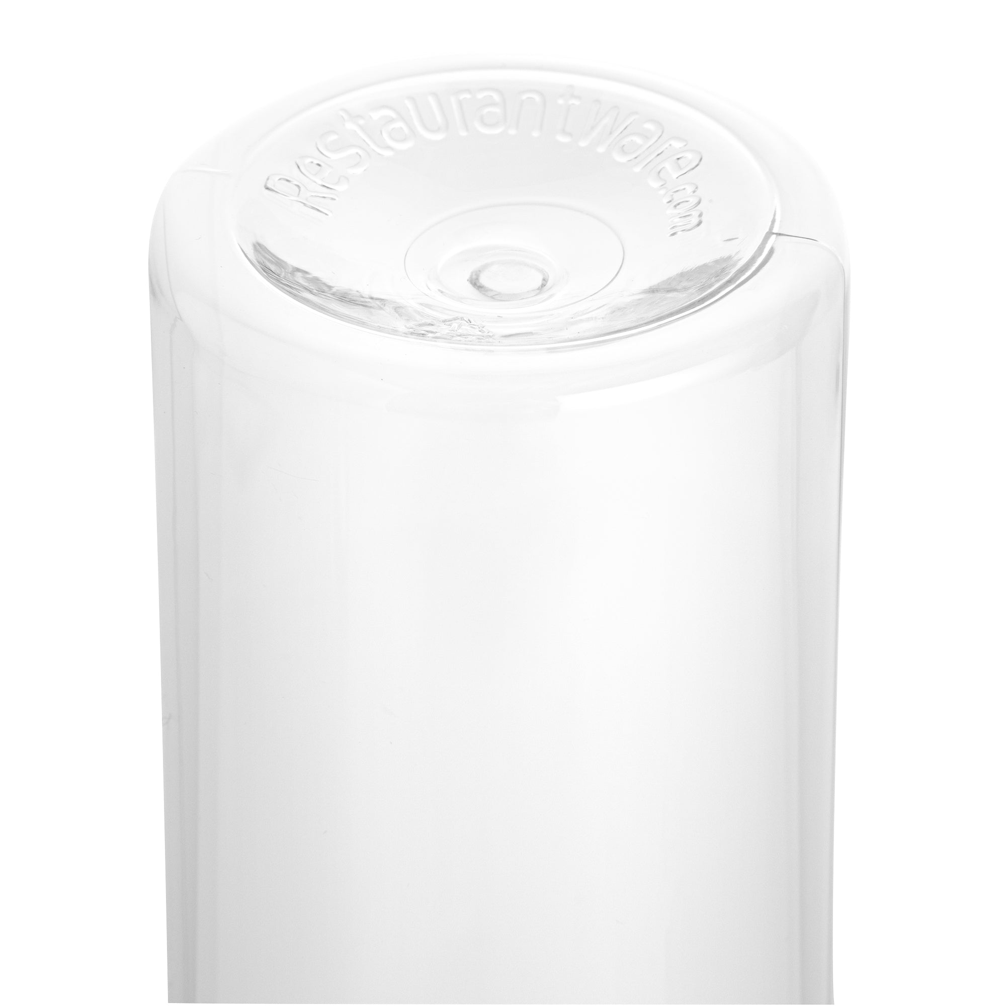 Bottle Tek 8 oz Round Clear Plastic Cold Pressed Juice Bottle - with Safety Cap - 2" x 2" x 6 3/4" - 100 count box