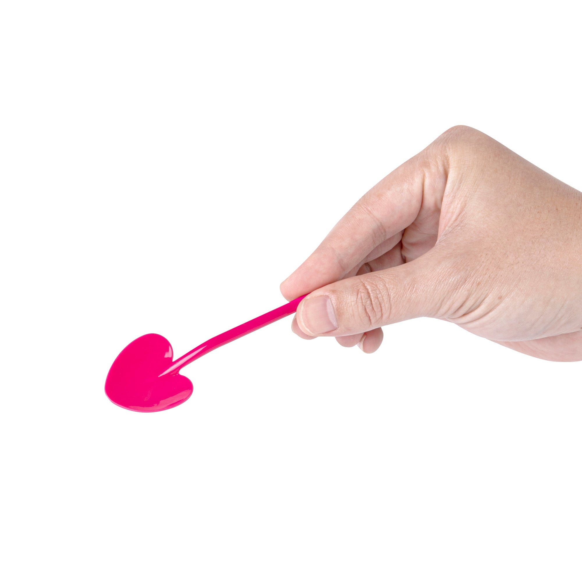 Coppetta Magenta Plastic Love Shovel Spoon - 3 1/2" x 1 1/4" - 500 count box