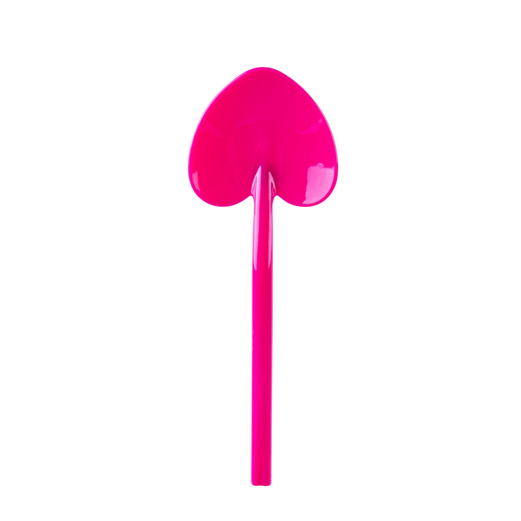 Coppetta Magenta Plastic Love Shovel Spoon - 3 1/2" x 1 1/4" - 500 count box