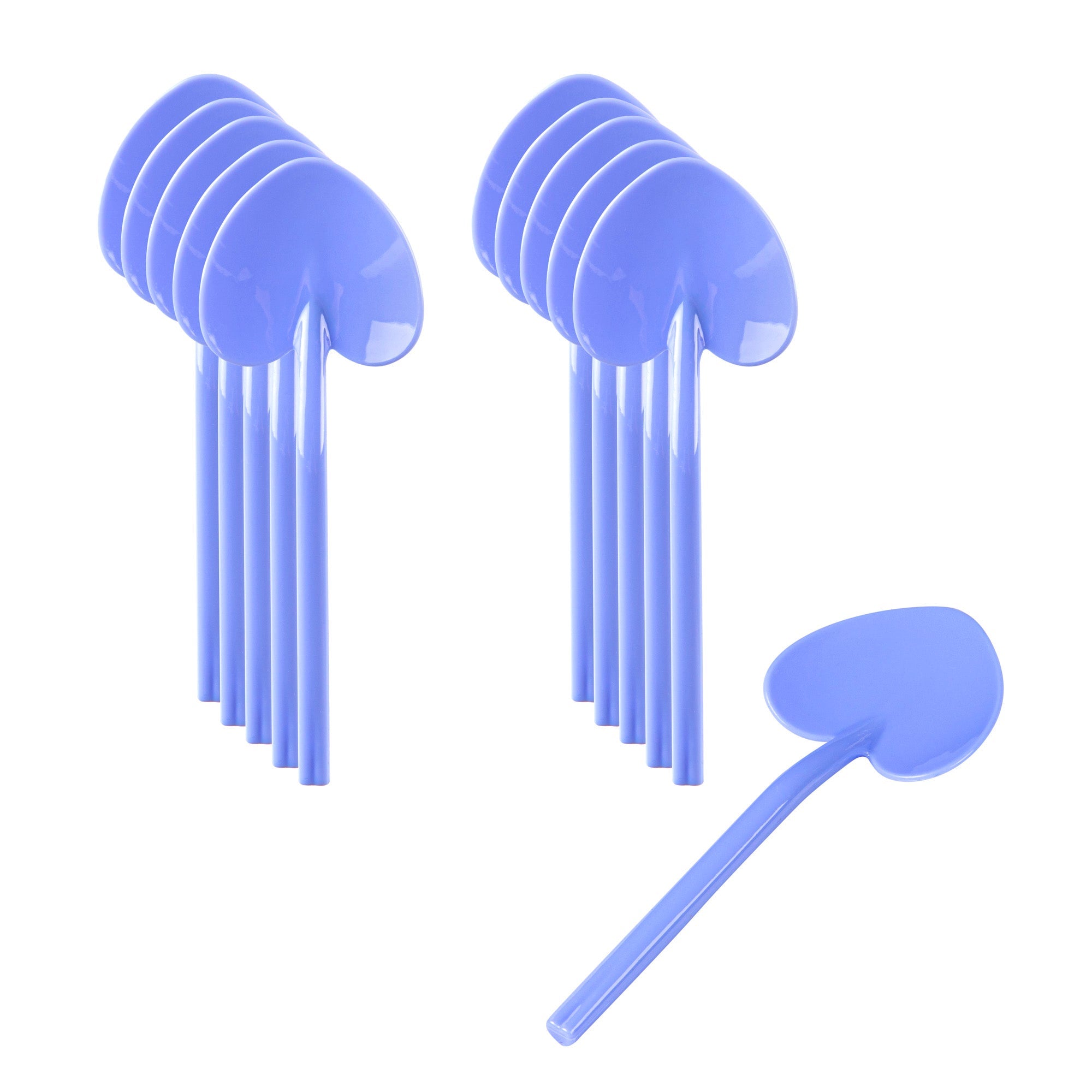 Coppetta Periwinkle Plastic Love Shovel Spoon - 3 1/2" x 1 1/4" - 500 count box