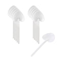 Coppetta Pearl White Plastic Love Shovel Spoon - 3 1/2" x 1 1/4" - 500 count box