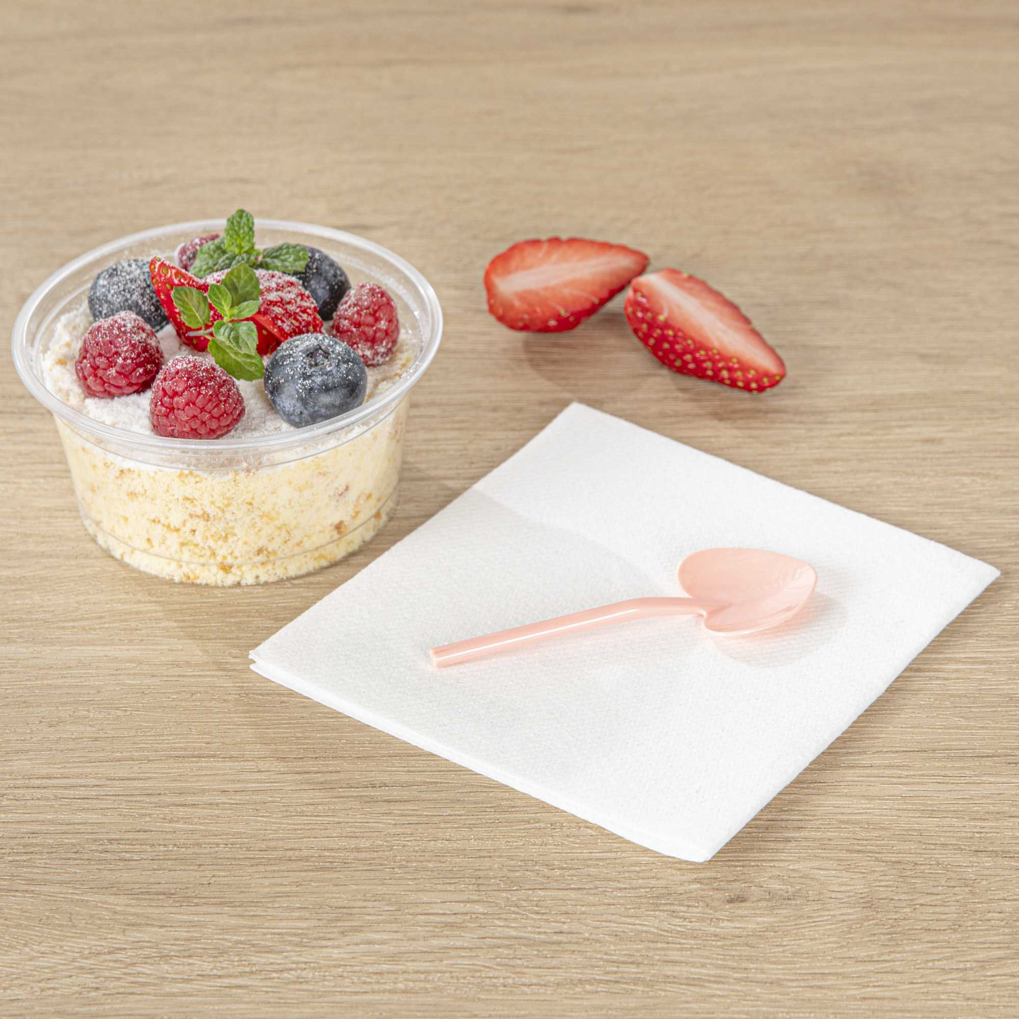 Coppetta Coral Plastic Love Shovel Spoon - 3 1/2" x 1 1/4" - 100 count box
