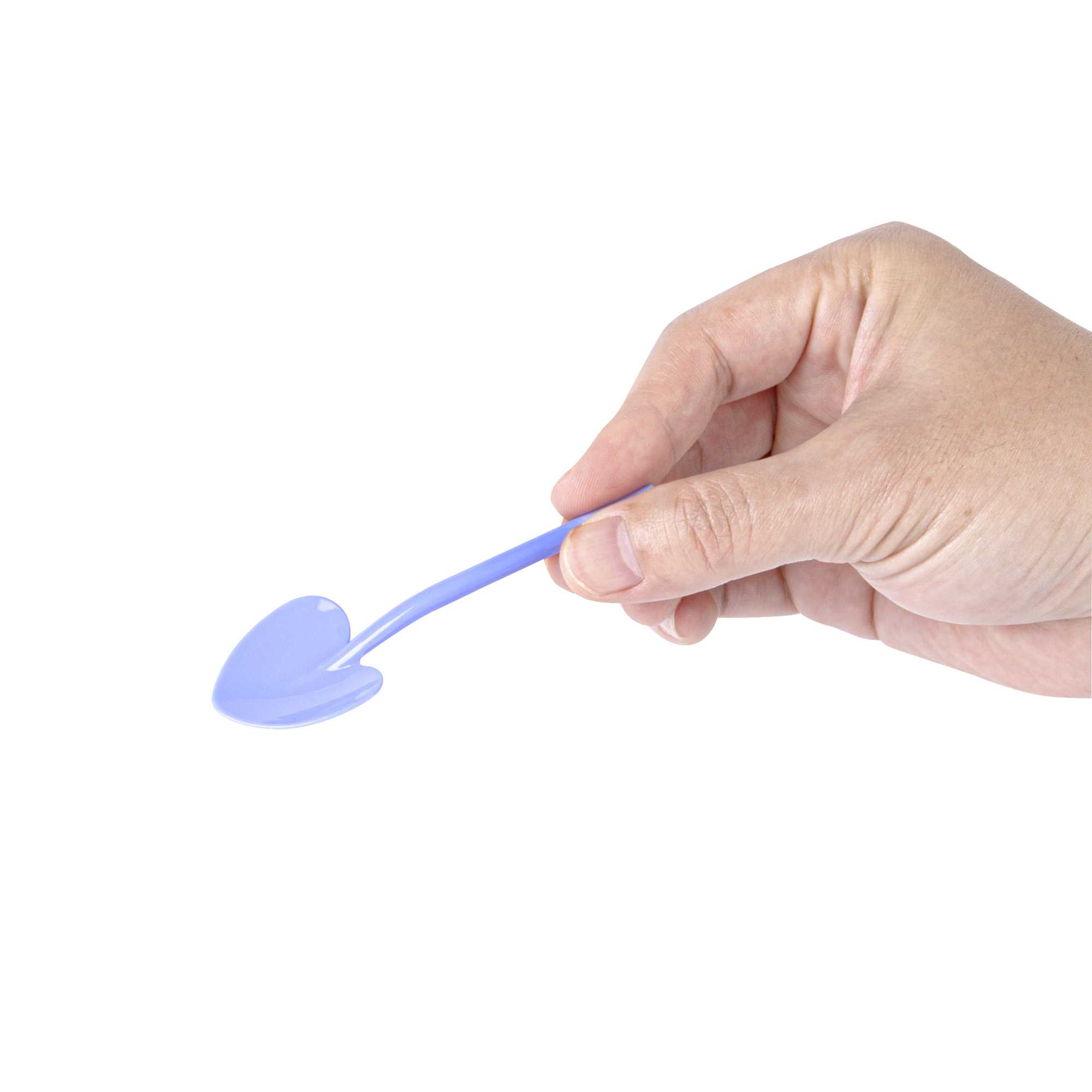 Coppetta Periwinkle Plastic Love Shovel Spoon - 3 1/2" x 1 1/4" - 100 count box