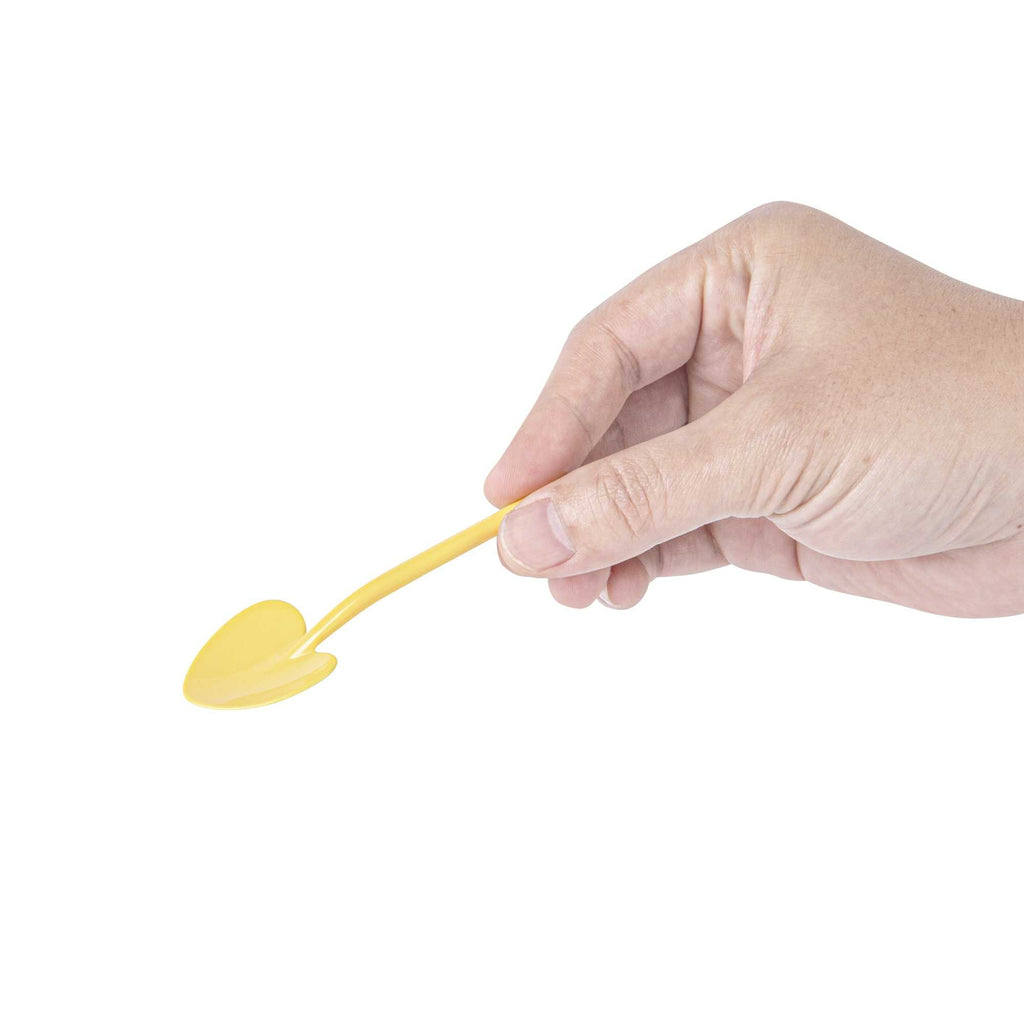 Coppetta Baby Yellow Plastic Love Shovel Spoon - 3 1/2" x 1 1/4" - 100 count box