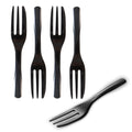 Coppetta Black Plastic Cake Fork with Knife Edge - 4" x 3/4" - 500 count box