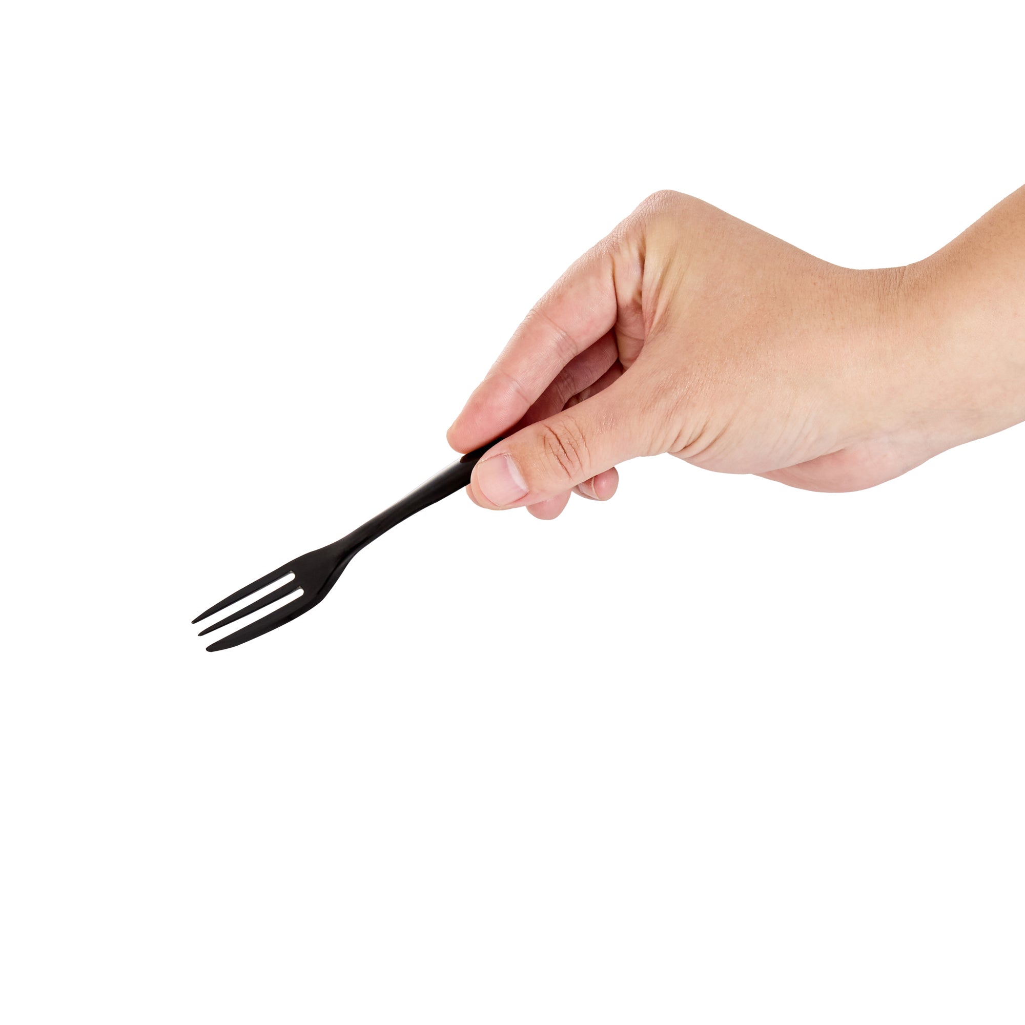 Coppetta Black Plastic Cake Fork with Knife Edge - 4" x 3/4" - 500 count box