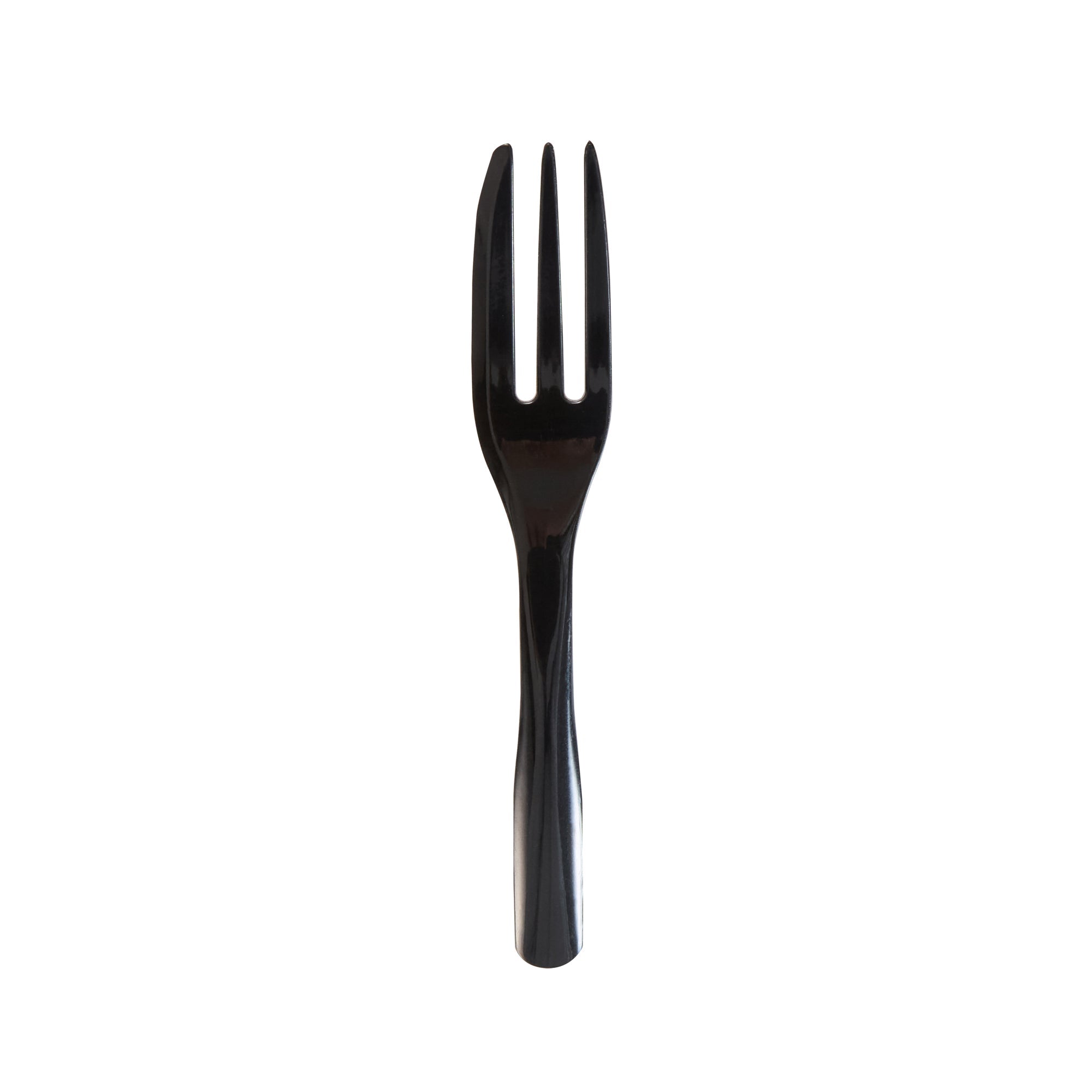 Coppetta Black Plastic Cake Fork with Knife Edge - 4" x 3/4" - 500 count box