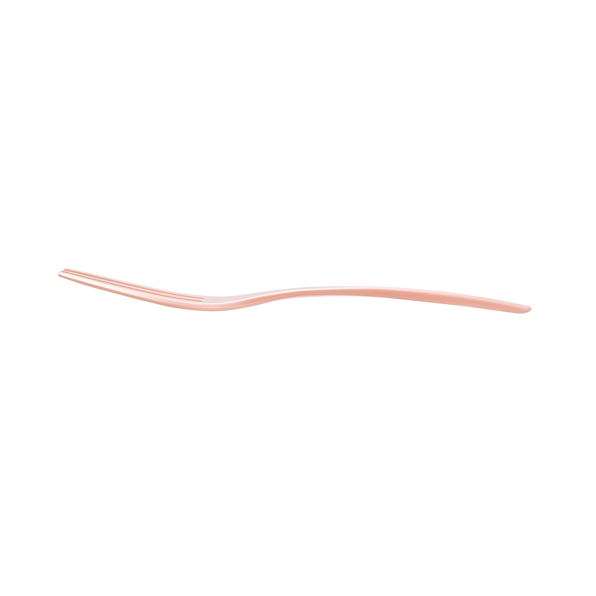 Coppetta Coral Plastic Cake Fork with Knife Edge - 4" x 3/4" - 500 count box