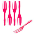 Coppetta Magenta Plastic Cake Fork with Knife Edge - 4" x 3/4" - 500 count box