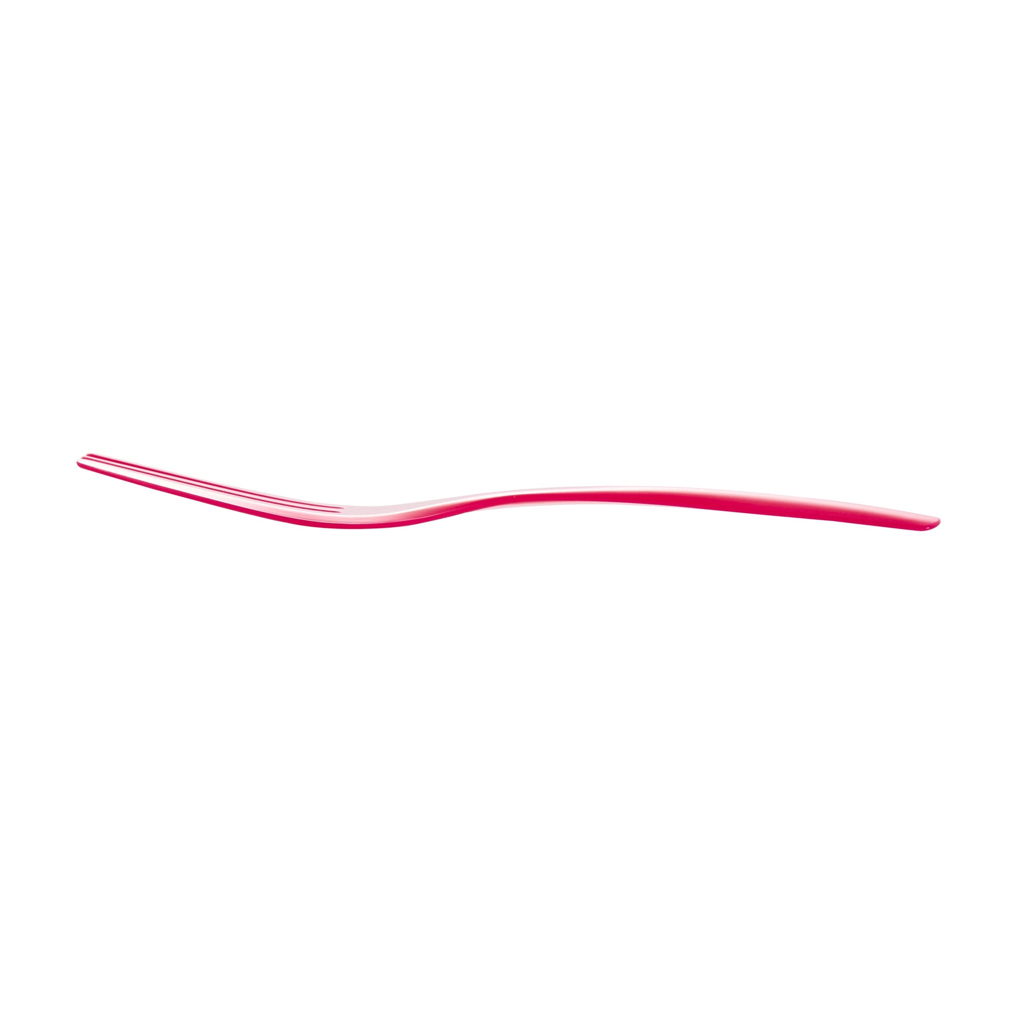 Coppetta Magenta Plastic Cake Fork with Knife Edge - 4" x 3/4" - 500 count box