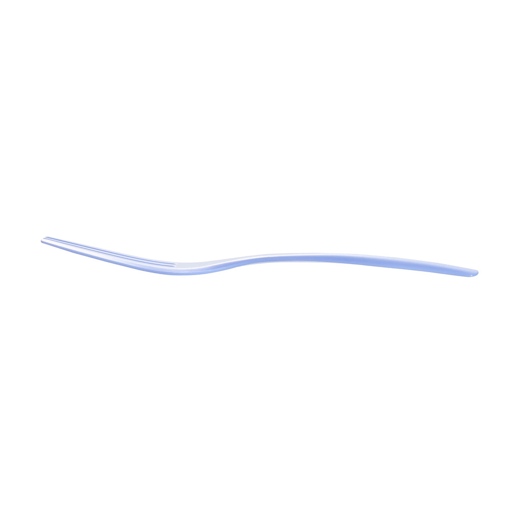 Coppetta Periwinkle Plastic Cake Fork with Knife Edge - 4" x 3/4" - 500 count box