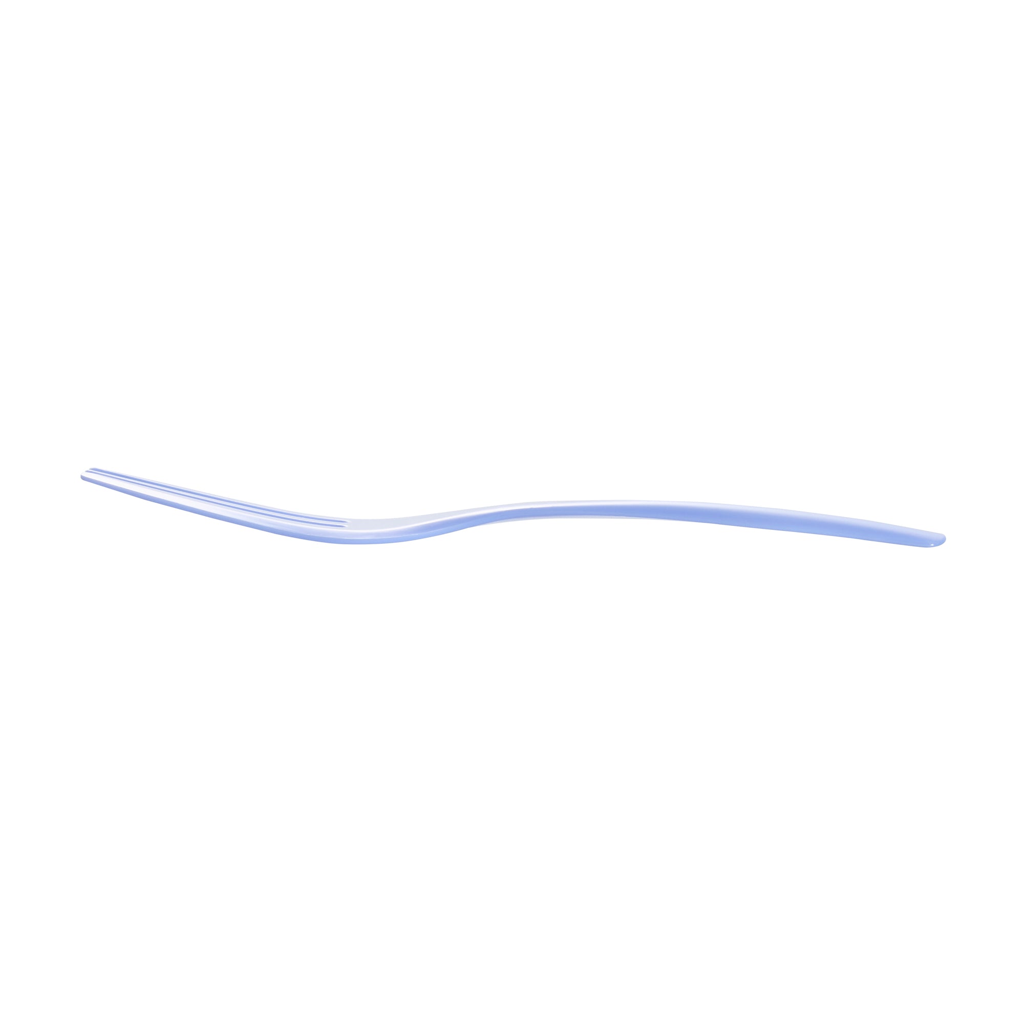 Coppetta Periwinkle Plastic Cake Fork with Knife Edge - 4" x 3/4" - 500 count box