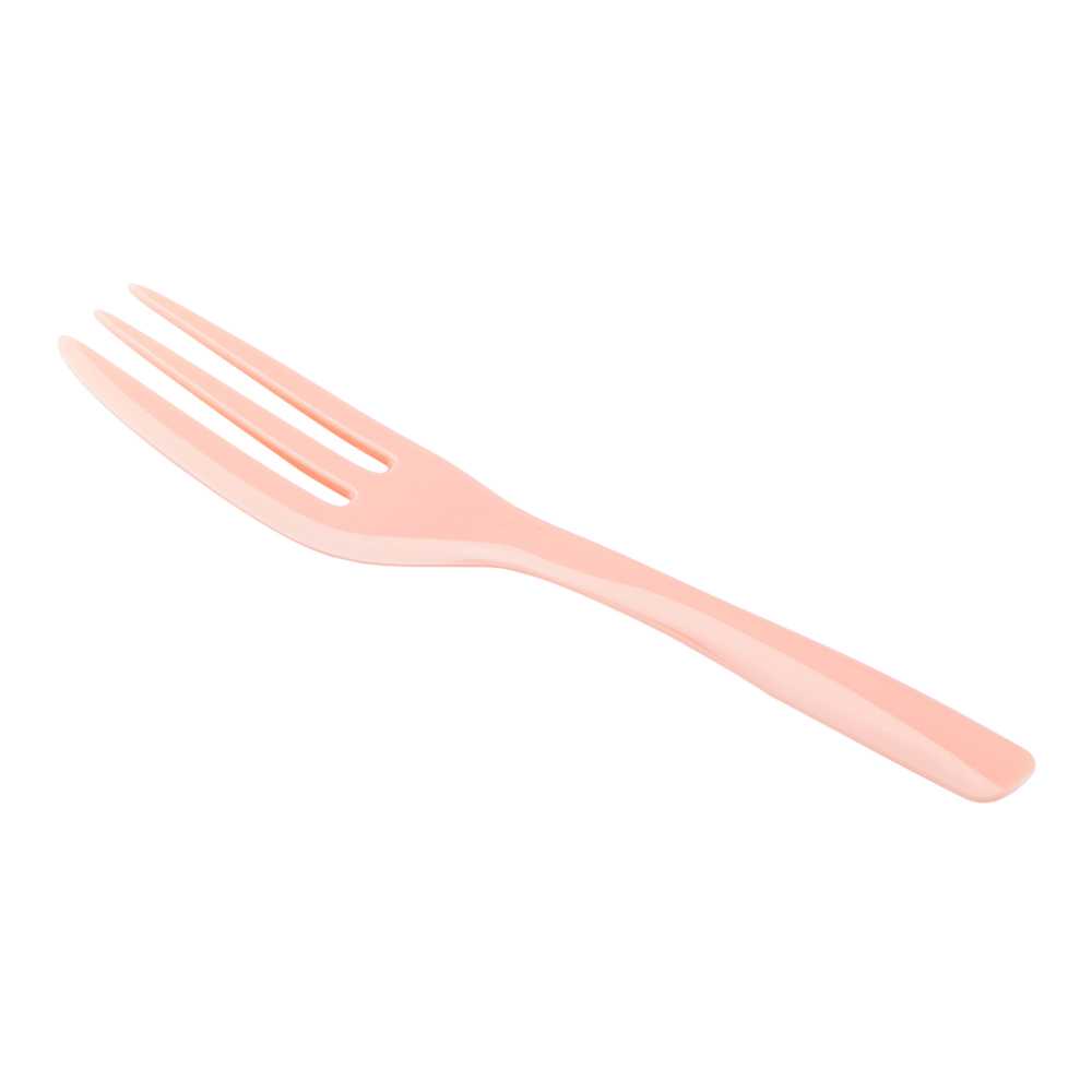 Coppetta Coral Plastic Cake Fork with Knife Edge - 4" x 3/4" - 100 count box