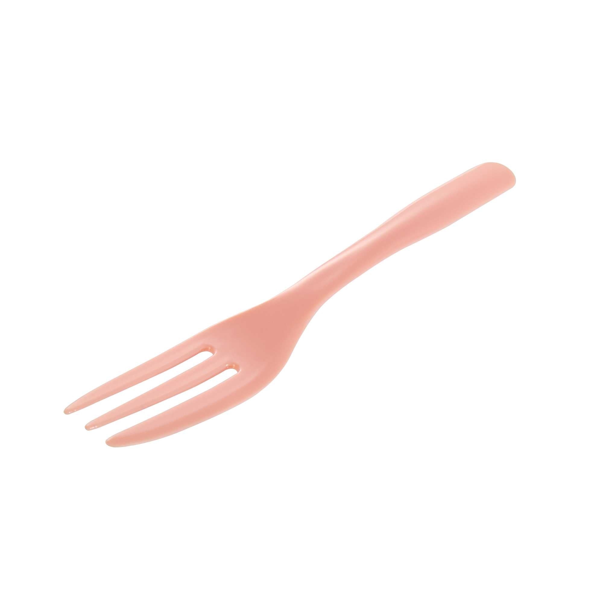 Coppetta Coral Plastic Cake Fork with Knife Edge - 4" x 3/4" - 100 count box