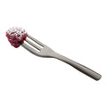Coppetta Fashion Gray Plastic Cake Fork with Knife Edge - 4" x 3/4" - 100 count box