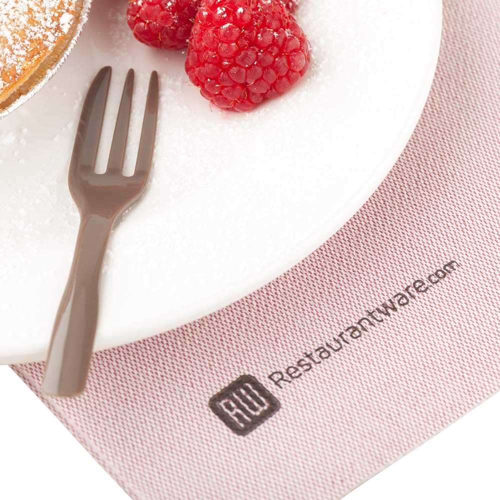 Coppetta Fashion Gray Plastic Cake Fork with Knife Edge - 4" x 3/4" - 100 count box