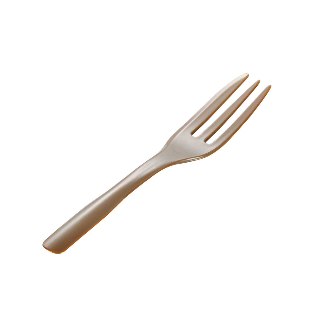Coppetta Fashion Gray Plastic Cake Fork with Knife Edge - 4" x 3/4" - 100 count box