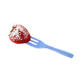 Coppetta Periwinkle Plastic Cake Fork with Knife Edge - 4" x 3/4" - 100 count box