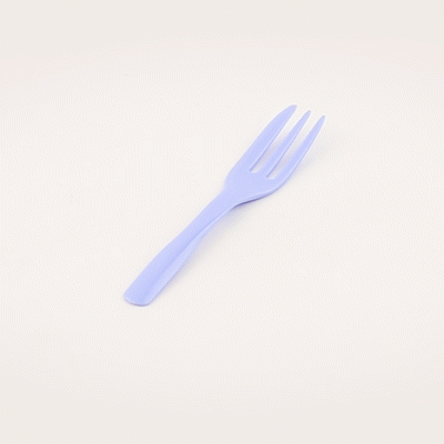 Coppetta Periwinkle Plastic Cake Fork with Knife Edge - 4" x 3/4" - 100 count box