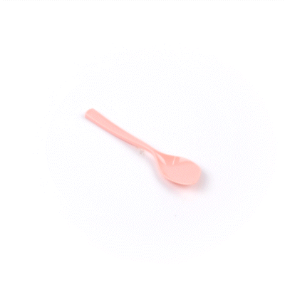 Coppetta Coral Plastic Petal Spoon - 4 1/2" x 1" - 500 count box