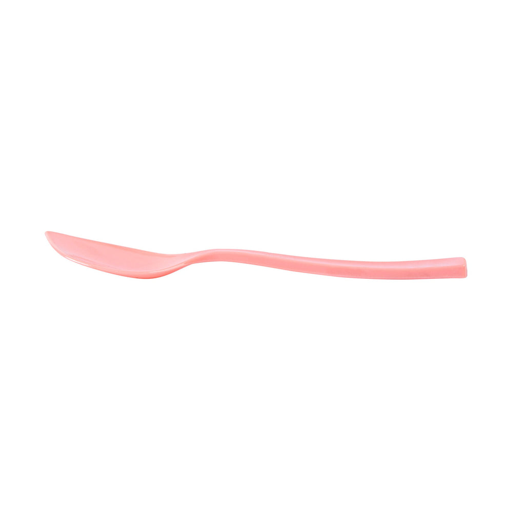 Coppetta Coral Plastic Petal Spoon - 4 1/2" x 1" - 500 count box