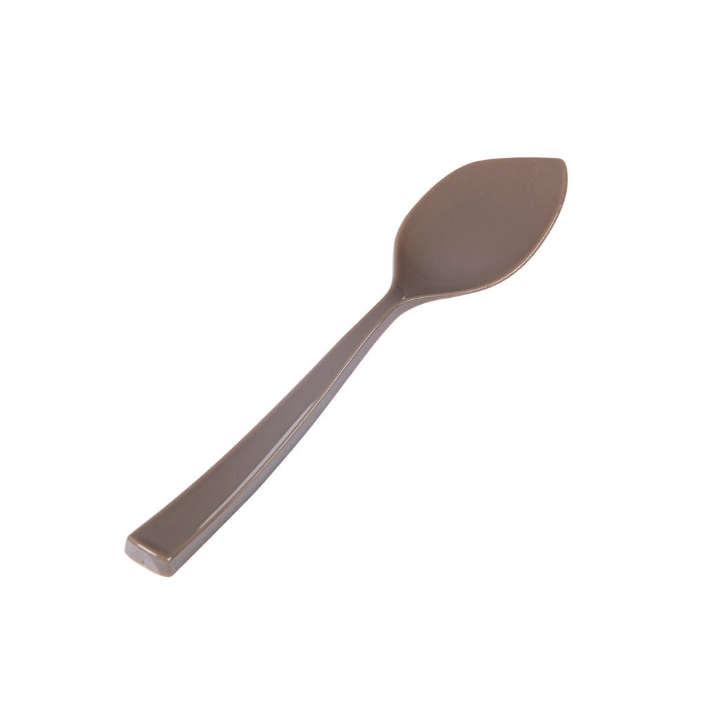 Coppetta Fashion Gray Plastic Petal Spoon - 4 1/2" x 1" - 500 count box
