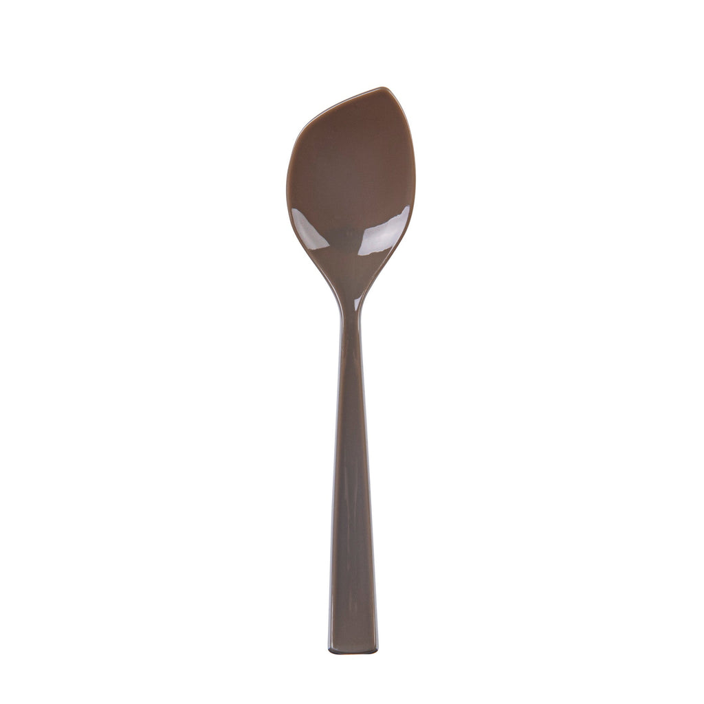 Coppetta Fashion Gray Plastic Petal Spoon - 4 1/2" x 1" - 500 count box