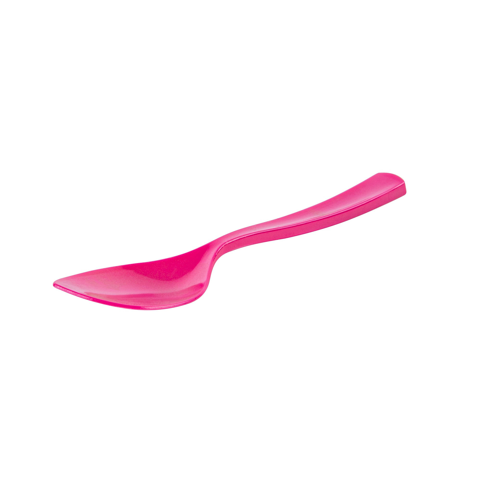 Coppetta Magenta Plastic Petal Spoon - 4 1/2" x 1" - 500 count box
