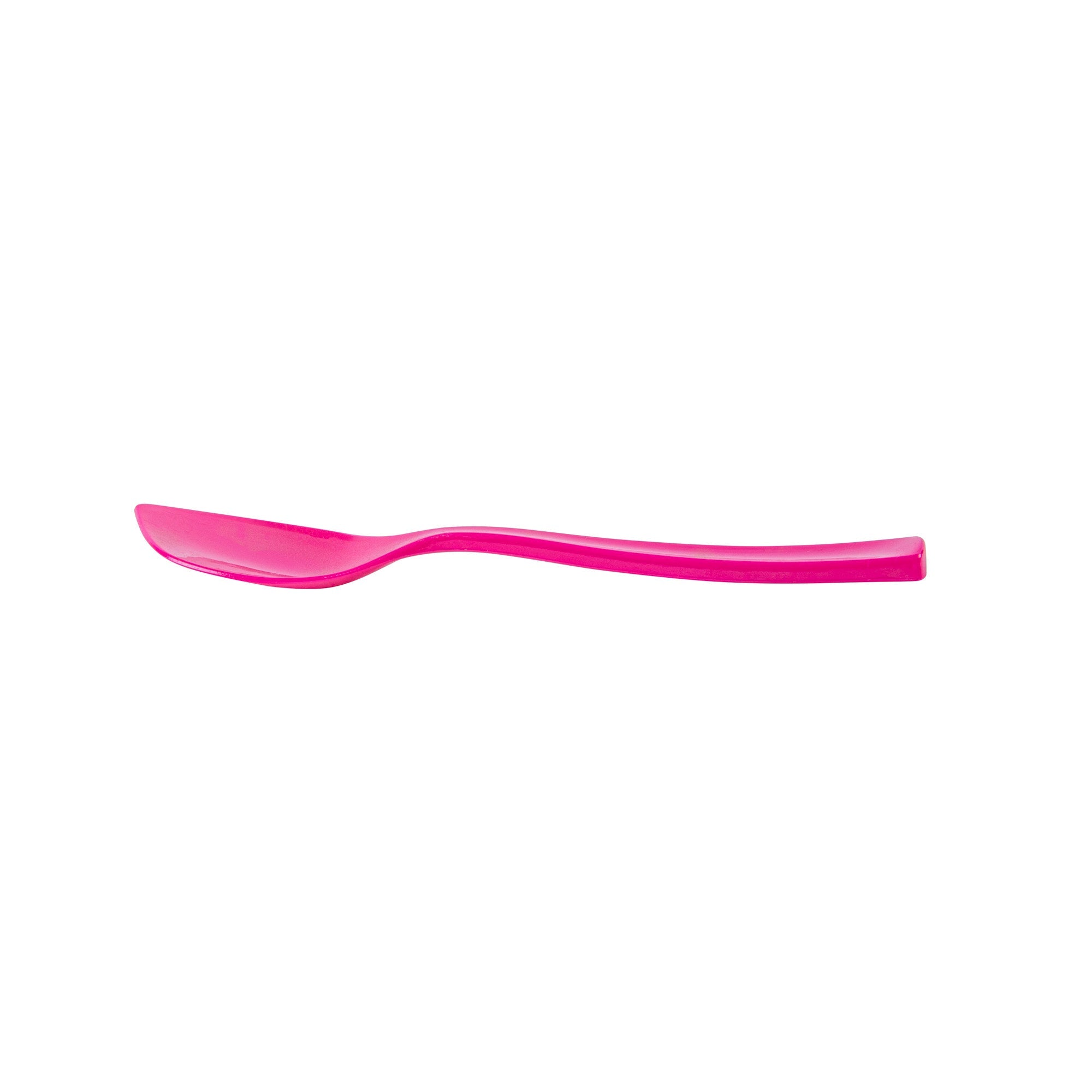 Coppetta Magenta Plastic Petal Spoon - 4 1/2" x 1" - 500 count box