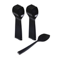 Coppetta Black Plastic Petal Spoon - 4 1/2" x 1" - 100 count box