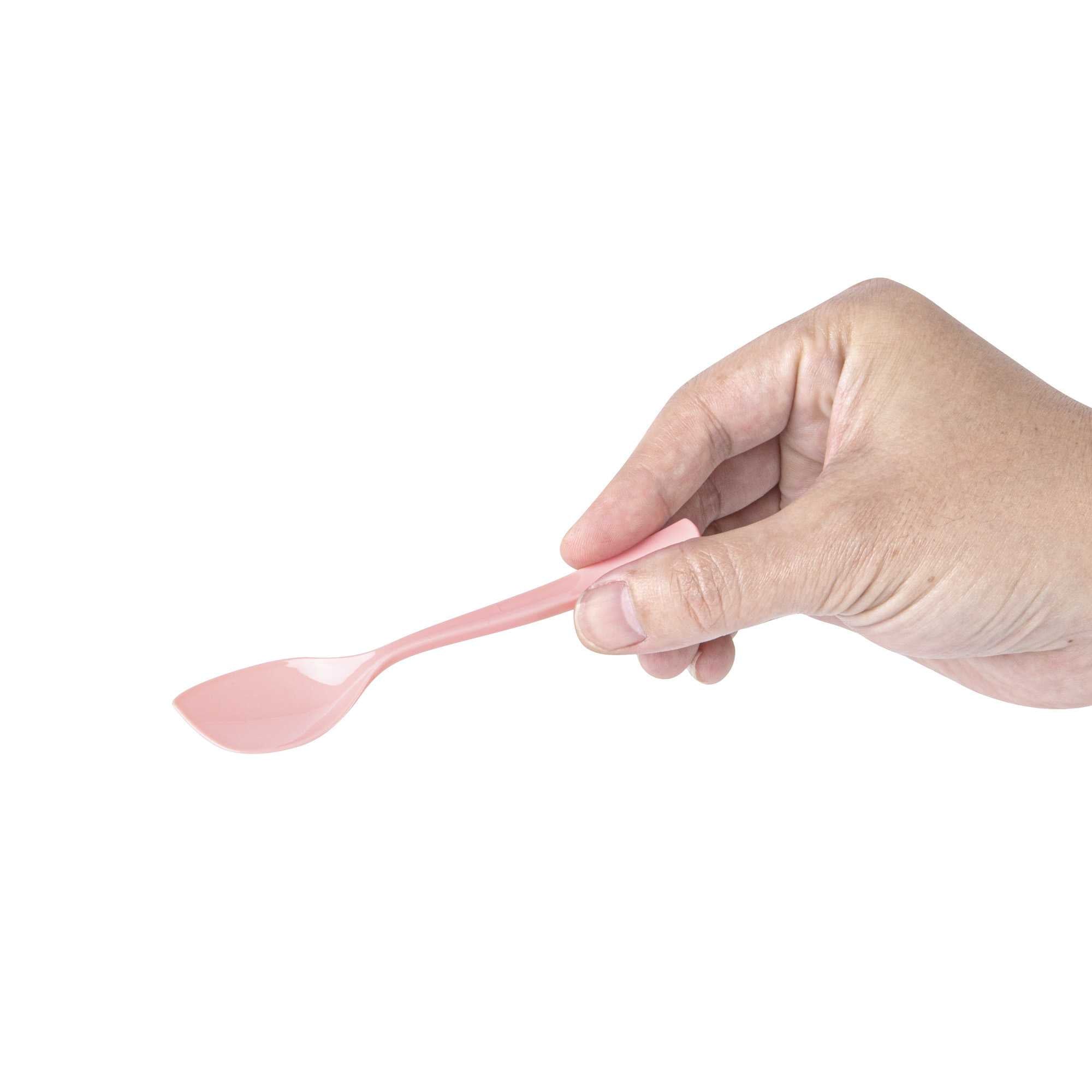 Coppetta Coral Plastic Petal Spoon - 4 1/2" x 1" - 100 count box