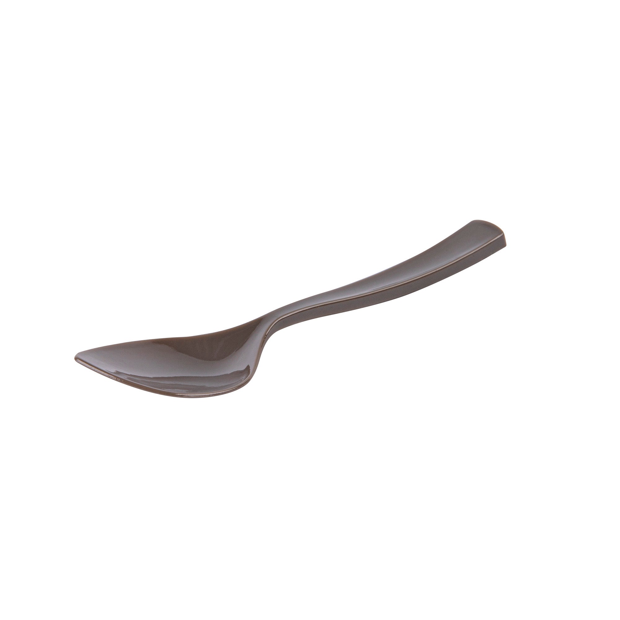 Coppetta Fashion Gray Plastic Petal Spoon - 4 1/2" x 1" - 100 count box