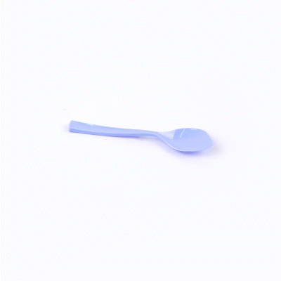 Coppetta Periwinkle Plastic Petal Spoon - 4 1/2" x 1" - 100 count box
