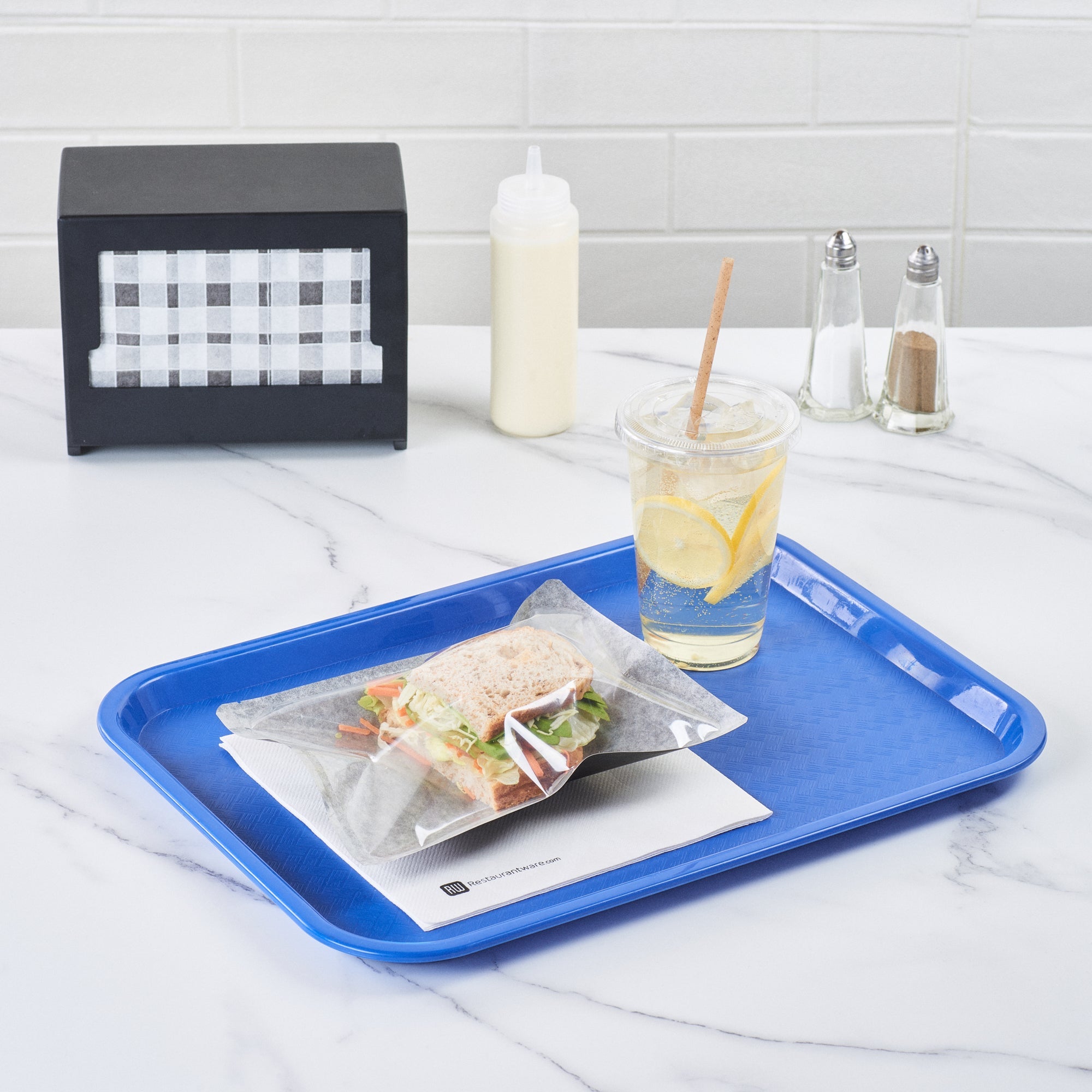 Bag Tek Black Plastic Medium Sandwich and Snack Bag - Heat Sealable - 8 3/4" x 6 1/2" - 100 count box
